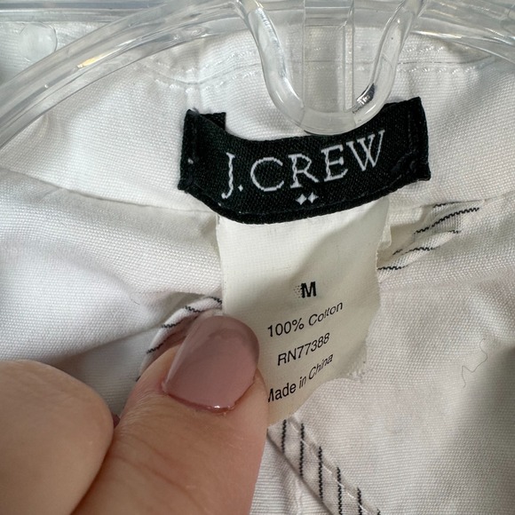 Vtg J Crew Blazer Womens Medium White Academia Equestrian Jacket Preppy Work - Picture 3 of 13